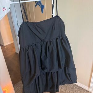 Sunday Black Dress with Spaghetti Straps